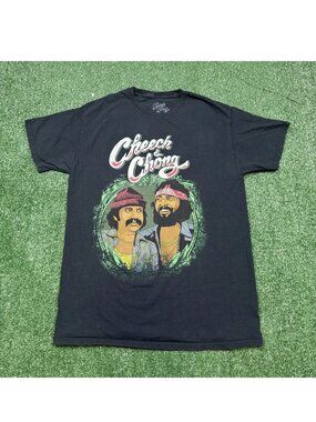 Cheech And Chong T Shirt Men's Size M Black Short Sleeve Graphic Tee Movie